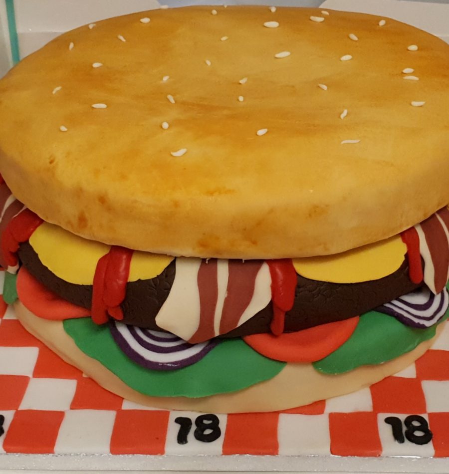 burger cake